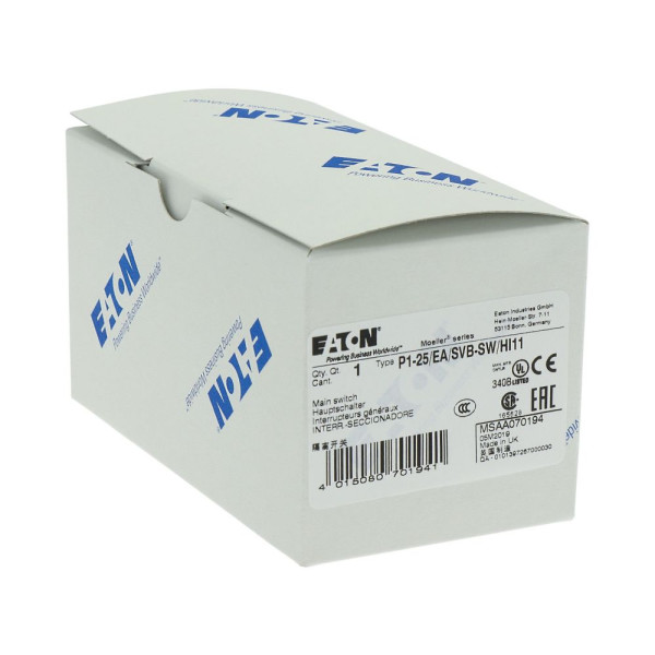 Inter général, 3p +1f+1o, 25a, poignée noire, verrouillable, encastré (P1-25/EA/SVB-SW/HI11)