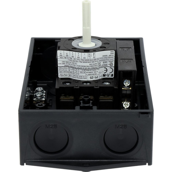 Inter général, +coffret, 3p +1f+1o, 25a, poignée noire, verrouillable (P1-25/I2/SVB-SW/HI11)