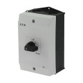 Inter marche-arrêt, +coffret, 3p +1f+1o, 25a, poignée noire (P1-25/I2/HI11) - Eaton - 207302