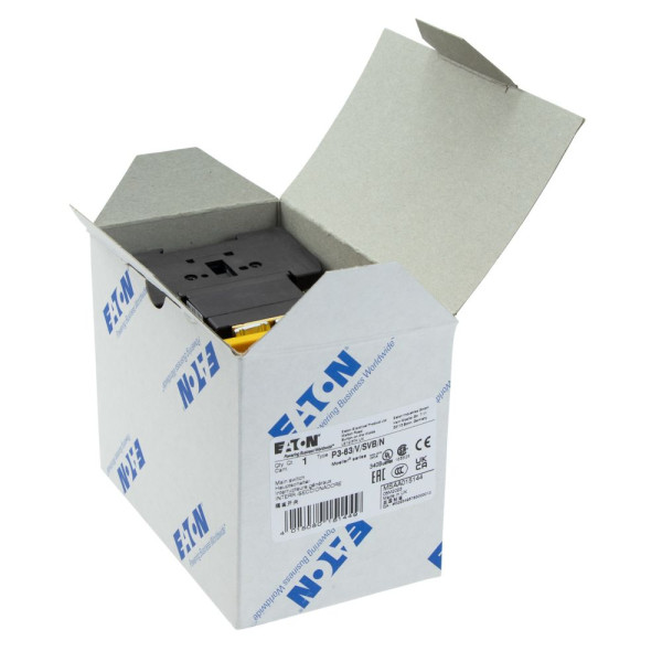 Inter. général, 3 p+n, 63 a, verrouillable, encastré avec fixation arrière (P3-63/V/SVB/N) - Eaton - 015144