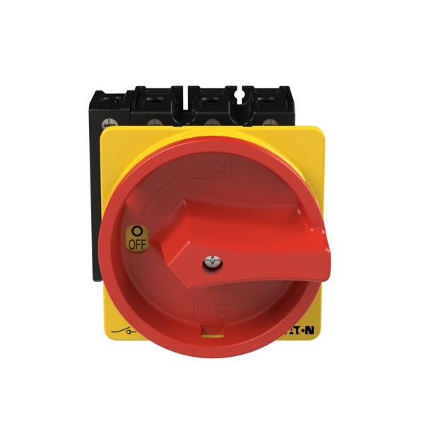 Inter. général, 3p+n, 100a, poignée rouge-jaune, verrouillable, fixation arrière (P3-100/V/SVB/N)