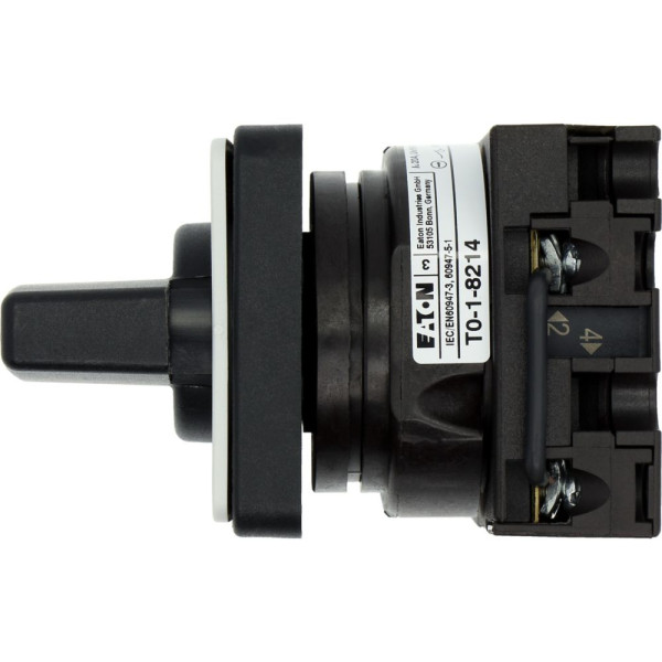 Inverseurs, contacts: 2, 20 a, plastron: 2>0<1, 45 °, à rappel, montage encastré (T0-1-8214/E)