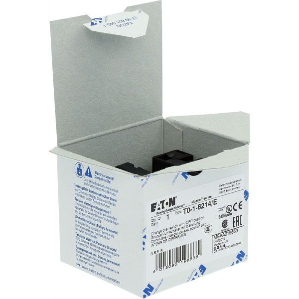 Inverseurs, contacts: 2, 20 a, plastron: 2>0<1, 45 °, à rappel, montage encastré (T0-1-8214/E)