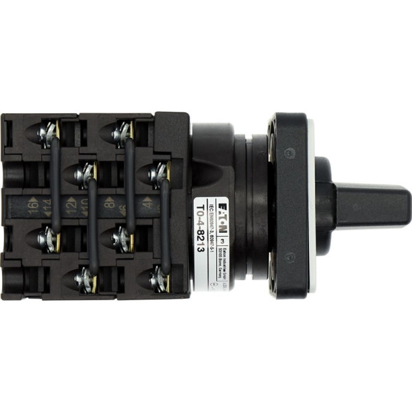 Inverseurs, contacts: 8, 20 a, plastron: 1-0-2, 60°, à accrochage, encastré (T0-4-8213/E)