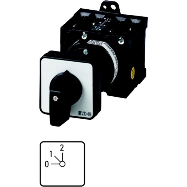 Commut. à gradin, cont.: 2, 20a, 2 crans 45°, à acc., encastré, fix. arrière (T0-1-8240/Z) - Eaton - 060208