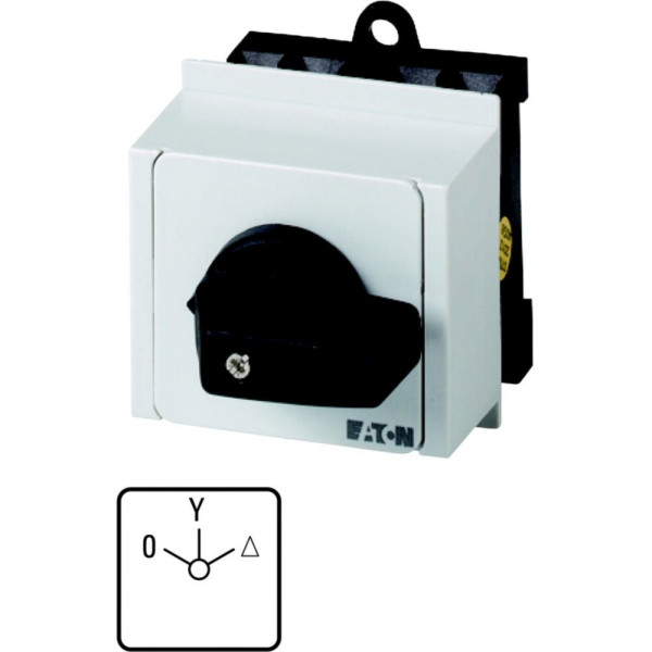 Commut. étoile-triangle, cont.: 8, 20a, 0-y-d, 60°, à acc., encastré, ivs (T0-4-8410/IVS)