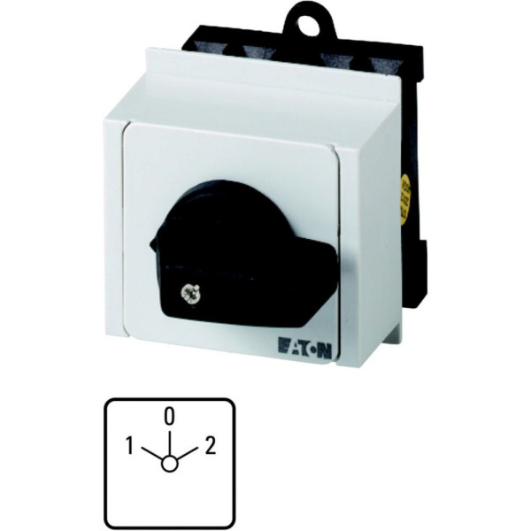 Inverseur, cont.: 6, 20a, 1-0-2, 60°, à acc., encastré en tableau modulaire (T0-3-8212/IVS) - Eaton - 079186