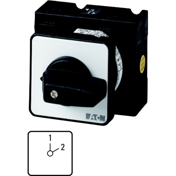 Inverseur, contacts: 6, 32a, plastron: 1-2, 45°, à accrochage, encastré, sond 30 (T3-3-21/E) - Eaton - 018958