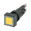 Bouton-poussoir lumineux, verrine jaune, à rappel (Q25LT-GE)