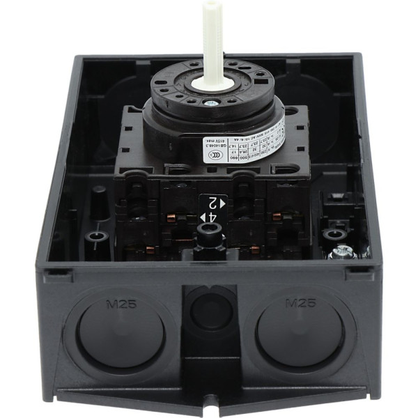 Inverseur, contacts: 4, 32a, plastron: 1-0-2, 45°, à accrochage, en saillie (T3-2-8400/I2) - Eaton - 207181