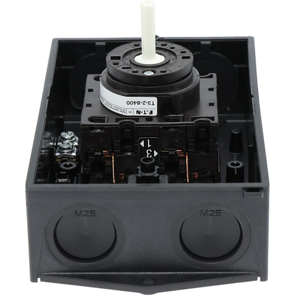 Inverseur, contacts: 4, 32a, plastron: 1-0-2, 45°, à accrochage, en saillie (T3-2-8400/I2) - Eaton - 207181