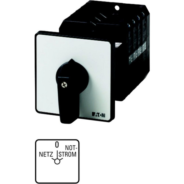 Inverseur, cont.: 8, 100a, 45°, à accrochage, encastré,fixation arrière (T5-4-8902/Z)