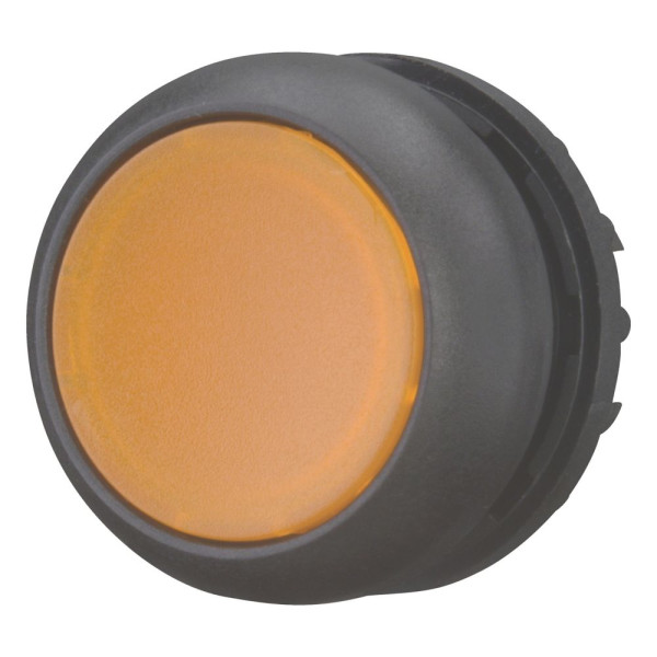 Bouton-poussoir lumineux, plat, ambré, à accrochage (M22S-DRL-A) - Eaton - 167432
