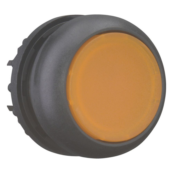 Bouton-poussoir lumineux, plat, ambré, à accrochage (M22S-DRL-A) - Eaton - 167432
