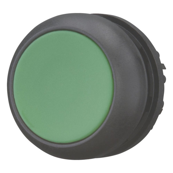 Bouton-poussoir, plat, vert, à rappel (M22S-D-G) - Eaton - 216597