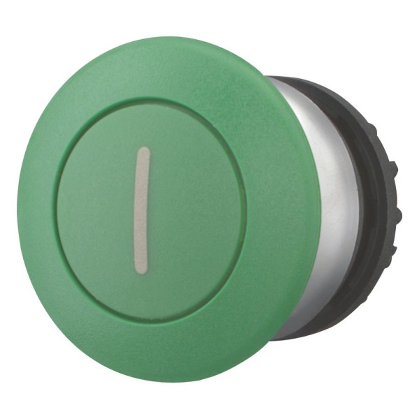 Bouton-poussoir coup de poing, vert i, à accrochage (M22-DRP-G-X1) - Eaton - 216753