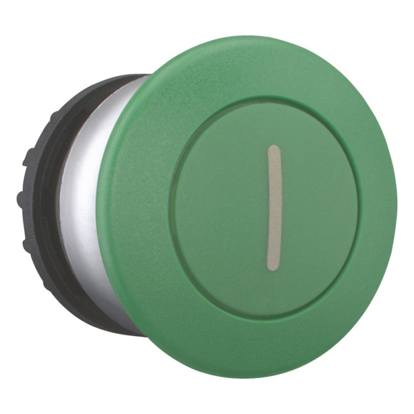 Bouton-poussoir coup de poing, vert i, à accrochage (M22-DRP-G-X1) - Eaton - 216753