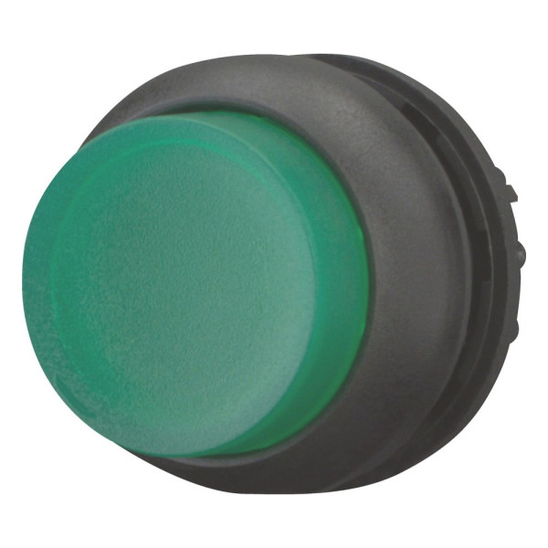 Bouton-poussoir lumineux, saillant, vert, à accrochage (M22S-DRLH-G) - Eaton - 216798
