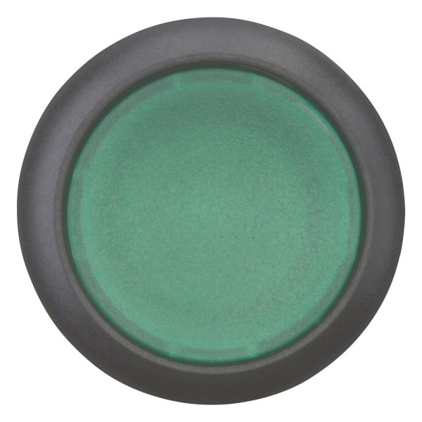 Bouton-poussoir lumineux, plat, vert, à accrochage (M22S-DRL-G) - Eaton - 216949