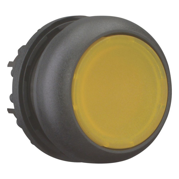 Bouton-poussoir lumineux, plat, jaune, à accrochage (M22S-DRL-Y) - Eaton - 216951