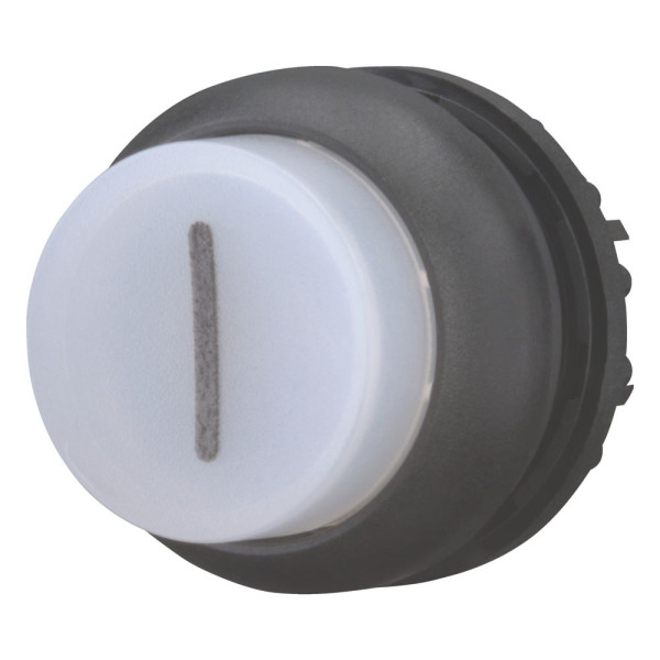 Bouton-poussoir lumineux, saillant, blanc i, à rappel (M22S-DLH-W-X1) - Eaton - 216982