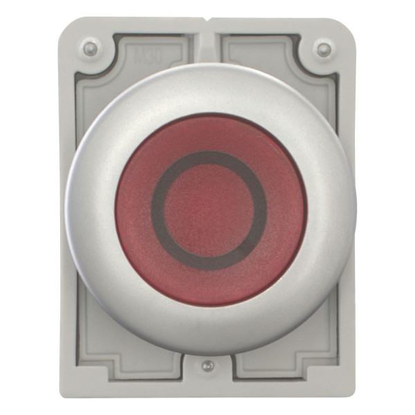 Bouton poussoir lumineux, 30mm, flush, à accroch rouge, avec inscription  (M30C-FDRL-R-X0) - Eaton - 182933