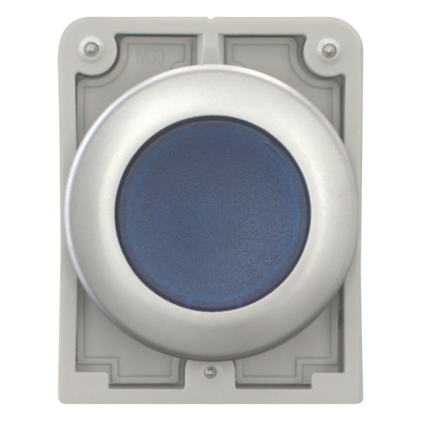 Bouton poussoir lumineux, 30mm, flush, a rappel,bleu, sans inscription (M30C-FDL-B) - Eaton - 182940