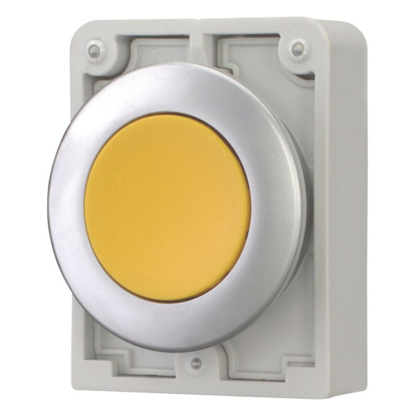 Bouton poussoir, 30mm, flush, à accroch blanc, sans inscription (M30C-FDR-Y) - Eaton - 182946