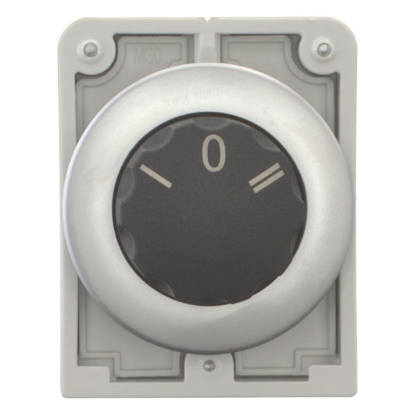 Commut rotatif, 30mm, bouont-tournant, avec inscription, 3 pos, à rappel  (M30C-FW3) - Eaton - 187089