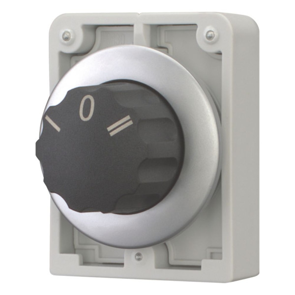 Commut rotatif, 30mm, bouont-tournant, avec inscription, 3 pos, à rappel  (M30C-FW3) - Eaton - 187089