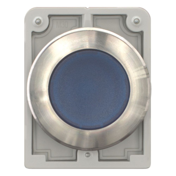 Bouton-pous.lum.30mm affleur.à accr.bleu (M30I-FDRL-B) - Eaton - 188029