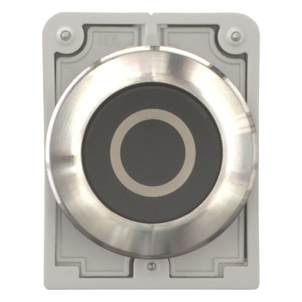 Bouton-pous.30mm affleur.à accr.noir "o" (M30I-FDR-S-X0) - Eaton - 188103