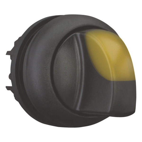 Commutateur rotatif lumineux, 3 positions, jaune, à rappel (M22S-WLK3-Y) - Eaton - 216840