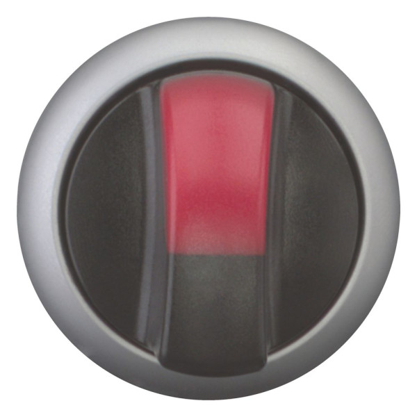 Commutateur rotatif lumineux, 3 positions, rouge, à accrochage (M22-WRLK3-R) - Eaton - 216845