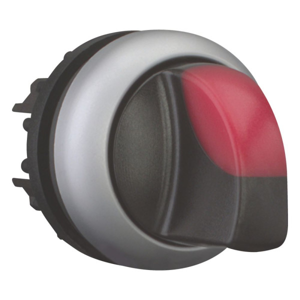 Commutateur rotatif lumineux, 3 positions, rouge, à accrochage (M22-WRLK3-R) - Eaton - 216845