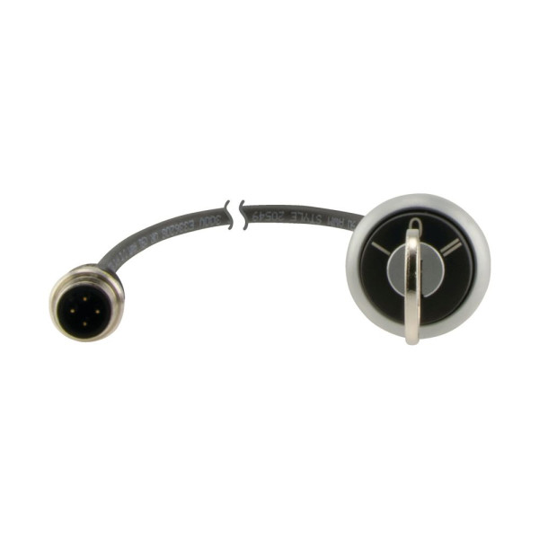 Bouton-poussoir à clé, à rappel, 3 pos, ms1, 2no, câble+connecteur m12a, 0,2 m (C22-WS3-MS1-K20-P1) - Eaton - 186202