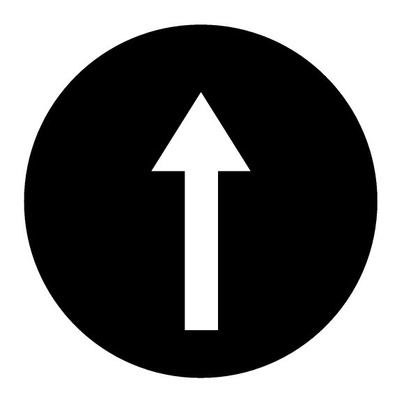 Étiquette, plate noire, symbole flèche (M22-XD-S-X7)
