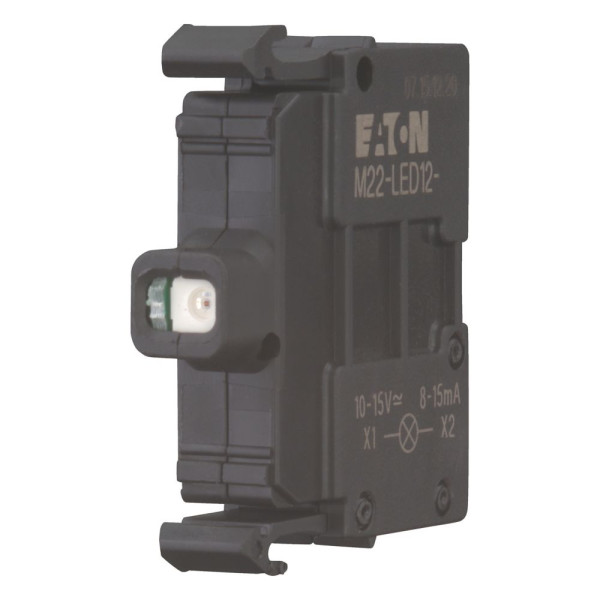 Élément voyant, led, blanc, fixation par l'avant, 12 v (M22-LED12-W) - Eaton - 279388