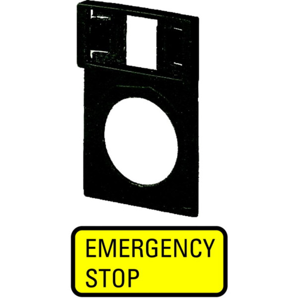 Support, +étiquette, emergency stop (Q25TGE-299)