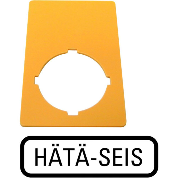 Étiquette, arrêt d'urgence, jaune, hxl=50x33mm, hätä-seis (M22-XZK-SF99) - Eaton - 216477