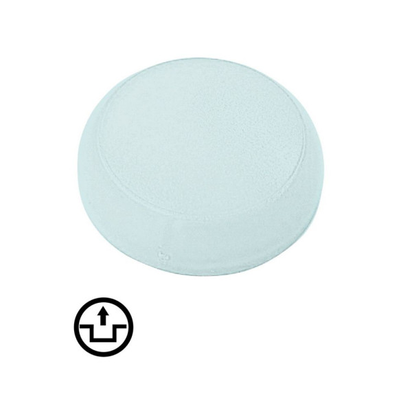 Verrine, voyant lumineux blanc, plate, déverrouiller le symbole (M22-XL-W-X12)