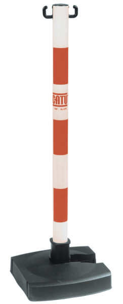 Balise de signalisation support de chaine pliante rouge et blanche. - Catu - AL316