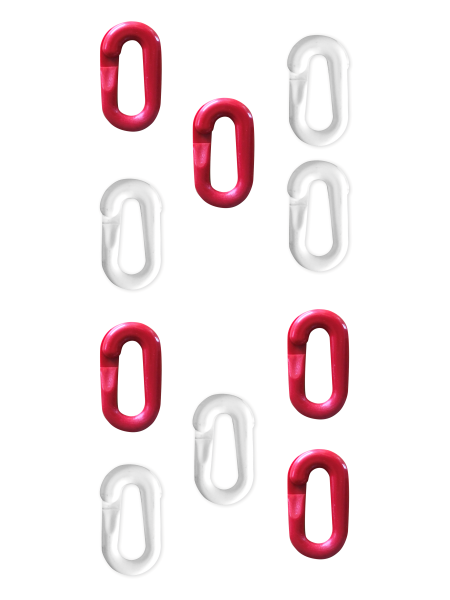Balise de signalisation support de chaine pliante rouge et blanche. - Catu - AL31