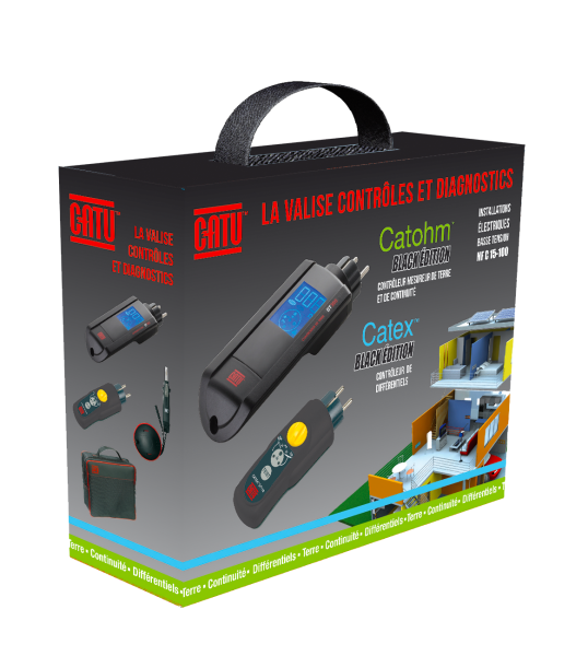 Kit contrôles nf c15-100 avec dt-300, dt-110 et étui de transport - Catu - KIT15100