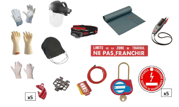 Kit interventions électriques bt, nf c18-510 habilitation bc. - Catu - KIT18510BC