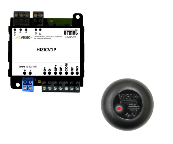 Kit vigik+ : centrale hizicv1p + lecteur t25plus, sécurité renforcée. - Urmet - HIZIKCV1P/SP