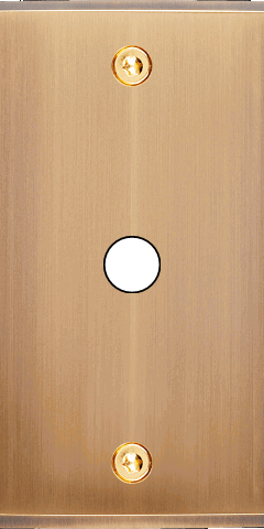 Façade étroite confidence laiton vieux bronze 1 bouton push à vis