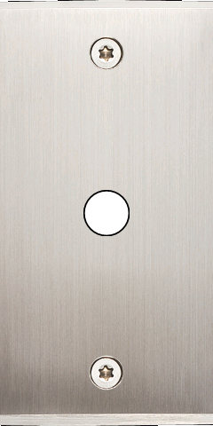 Façade étroite confidence laiton nickel satiné 1 bouton push à vis