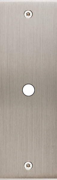 Façade Confidence Laiton  Nickel Satiné étroite longue 1 PUSH à vis (121-418) - Modelec - 121418