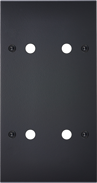 Façade Confidence Laiton  Noir double verticale 4 PUSH à vis (164-408) - Modelec - 164408